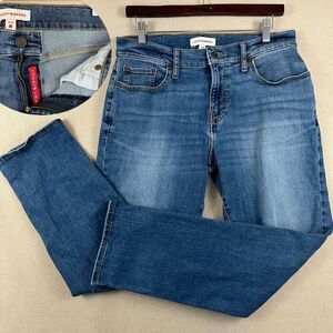 Lucky Brand Jeans Mens 31X30 Blue Denim 221 Straight Red Label Lucky You Patch